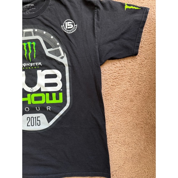 Monster Energy T Shirt Mens XL Black DUB Show Tour 2015 15th Anniversary - Picture 2 of 7